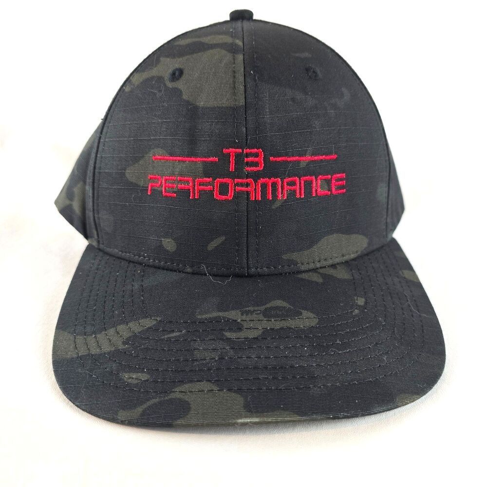 T3 Performance Avon Ohio Gym Mens Snapback Hat Black Camo Adjustable Cap America